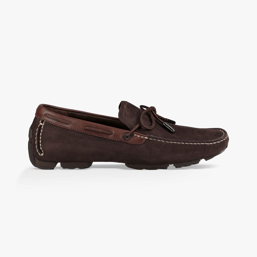 Loafers UGG Bel-Air Lace Slip-On Driver Homme Chocolat Soldes 597QPSND